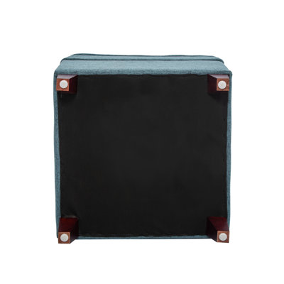 17.5" Square Upholstered Storage Ottoman