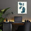 Art mural en verre monochrome à croquis botaniques 8 pi par Anne Tavoletti-811140206