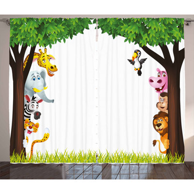 Kindergarten Room Darkening Thermal Single Curtain