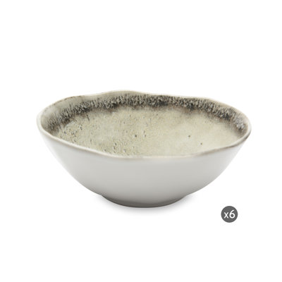 Afrodite set 6 Ceramic Soup Plate