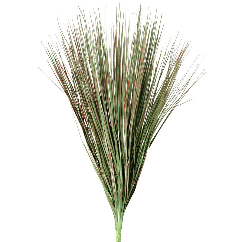 Faux Onion Grass Plant, 20" H x 8" W x 8" D, Brown