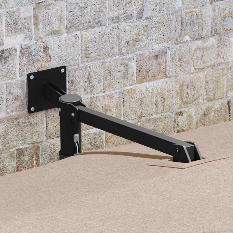 Wall Mount Parasol, 160cm H x 247.5cm W x 247.5cm D, Taupe