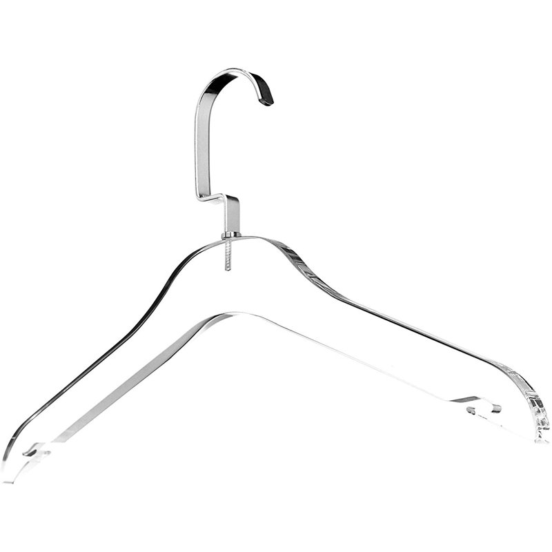 Strandquist Acrylic Non-Slip Standard Hanger, Chrome