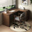 Bureau d'écriture rectangulaire en bois massif brun noisette-731841426-731841423