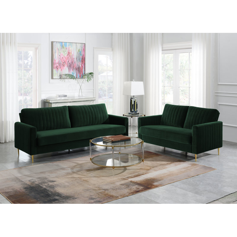 Maricopa 2 - Piece Velvet Living Room Set, Green