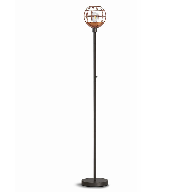 Cleothis 71'' Torchiere Floor Lamp, Orange