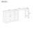 Sideboard with Adjustable Pull-Out Top and three drawers-110352935