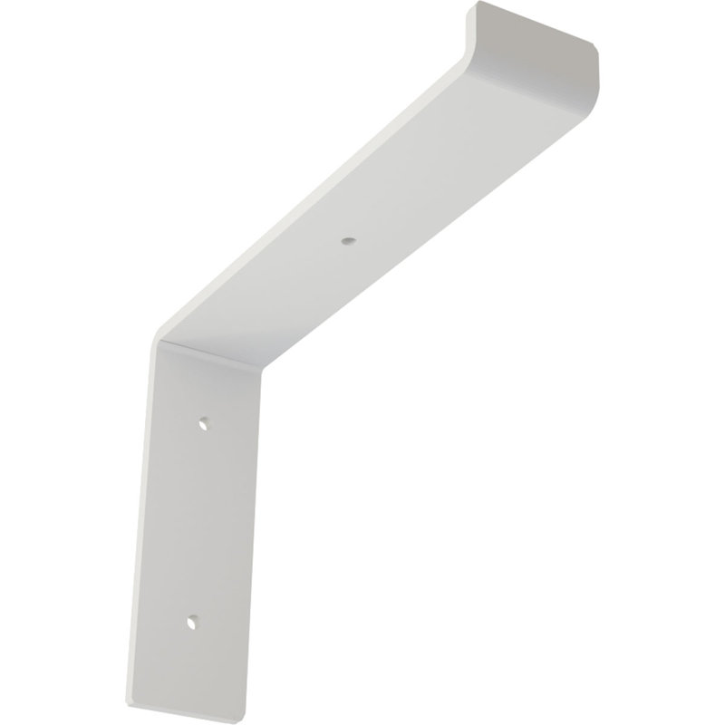 Support de tablette en acier, Apprêt blanc (à peindre), H 7 po x l 2 po x P 10 po