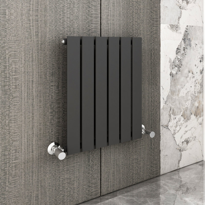 Aarvik Designer Radiator, Grey, 600cm H x 408cm W