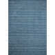 Campari Striped Hand Loomed Wool Azure/White Area Rug