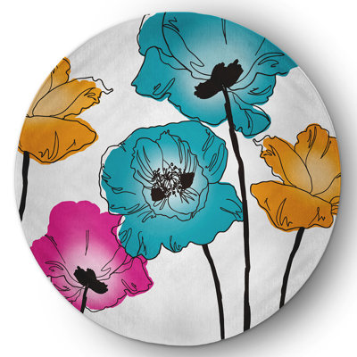 Hidemitsu Chenille Floral Indoor Rug