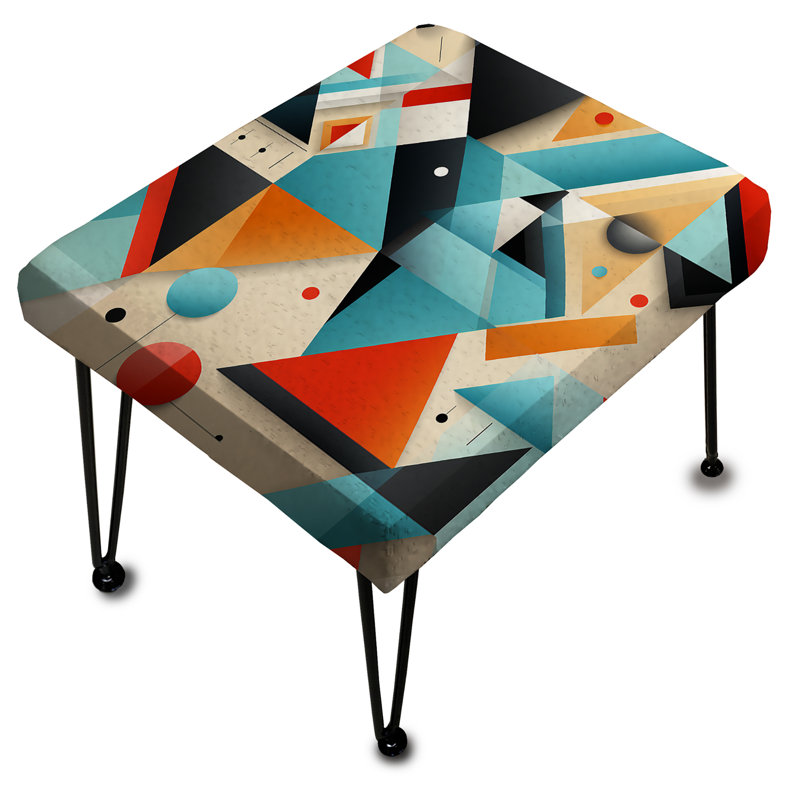 Motif géométrique triangulaire Revival - Repose-pieds rectangulaire géométrique