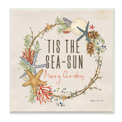 Couronne de Noël nautique Tis The Sea-Sun