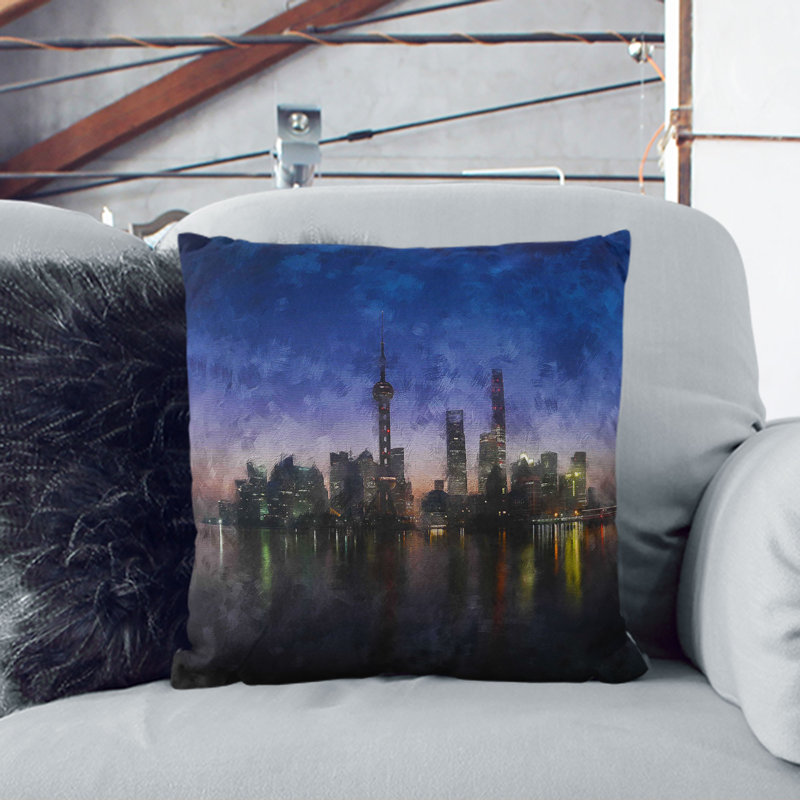 Square Throw Cushion, 55cm H x 55cm W x 20cm D