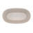 Beige 47'' Solid Surface Freestanding Soaking Tub, Resin Stone Material, Wear- And 47-Inch Bathtub Of Surface, With Overflow Pop-Up Drain, Smooth Rounded Edges
