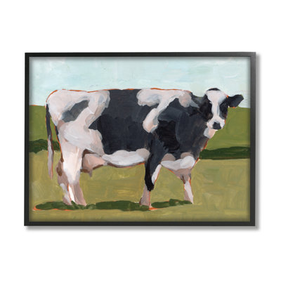 «Country Farm Cow, pâturages, bovins, peinture traditionnelle», impression
