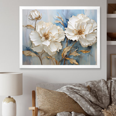 " Minimalism White Carnations "