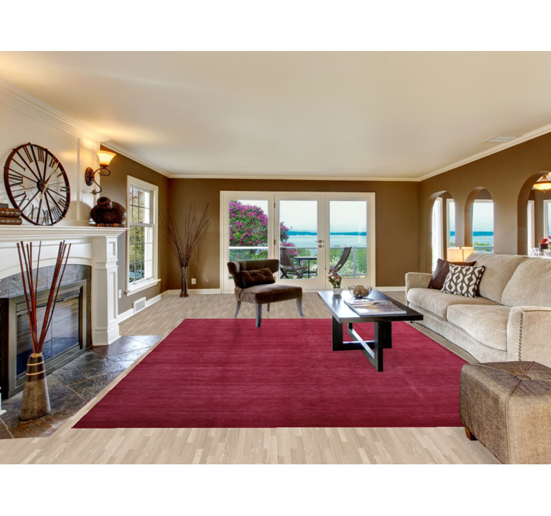 Modern Solid Gabbeh Persian Area Rug 9x12