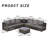 -piece Patio Furniture Set, Outdoor Wicker L-shaped Sectional With Corner Table And Glass Top Table For Poolside Or Backyard