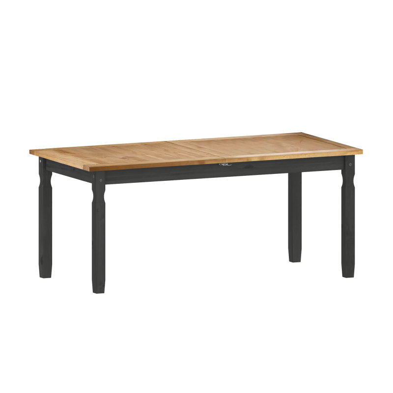 Corona Extendable Pine Solid Wood Dining Table, Grey
