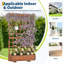 Lit de jardin surélevé de 67 pouces avec treillis et toit, jardinière en bois avec drainage pour cour et balcon