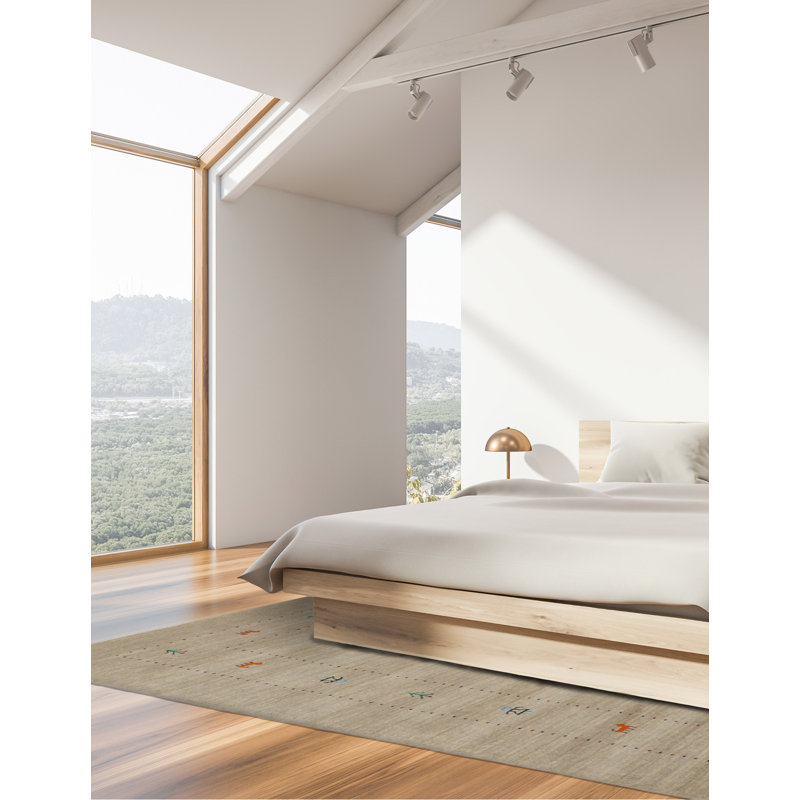 Kashkuli Gabbeh Grey Rug 5'2" x 7'11"