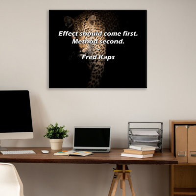 Artsy Quote "Effect should come first. Method second." By Fred Kaps Gallery Wrapped Canvas