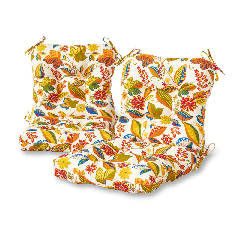 Lester Outdoor Chair Cushion, Esprit Floral, 2, 21" H x 21" W x 21" D