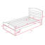 Twin Size Platform Bed Frame with Storage Drawer-1769894599