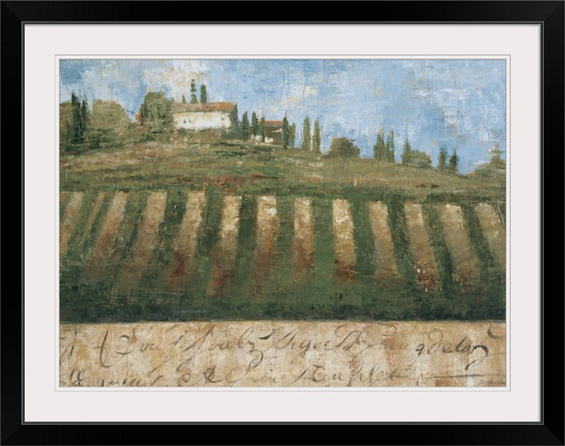 «Yoshioka Rustic Tuscany» par Liz Jardine, reproduction d'art, H 22 po x l 30 po x P 1,5 po, Toile
