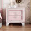 Table de chevet en velours de bois massif-2051466425