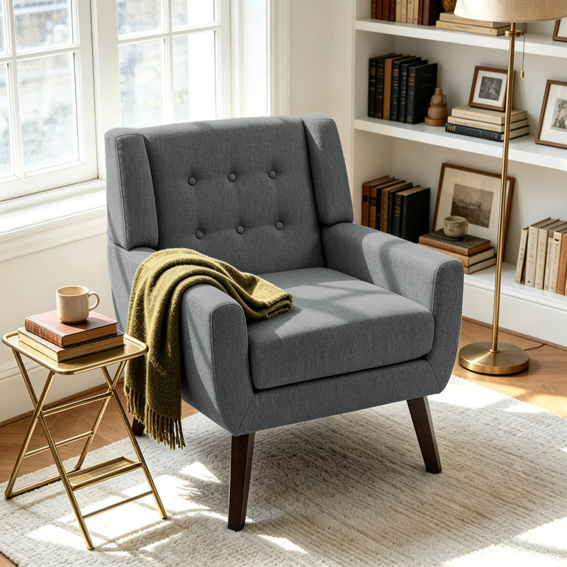 Fauteuil Jaqueze, Mélange de lin gris performance