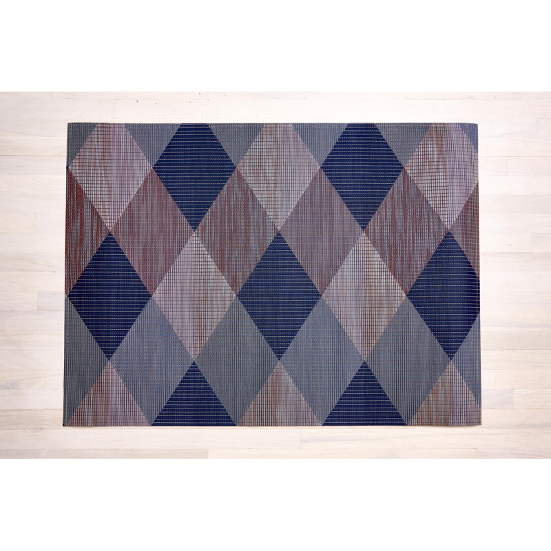 Signal Geometric Vinyl Indoor / Outdoor Area Rug, Rectangle 89 x 122cm