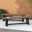 Banc d'extérieur à deux tons en bois, lambris, hauteur de 18 pouces, banc de patio au design rustique unique, deux tons, style, 14,5 de profondeur, confortable pour socialiser