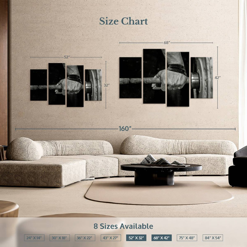 Sirci, homme tenant des poids, H 32 po x l 52 po