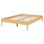 Base de lit plateforme en bois durable avec lattes de bois et support en métal-388266570