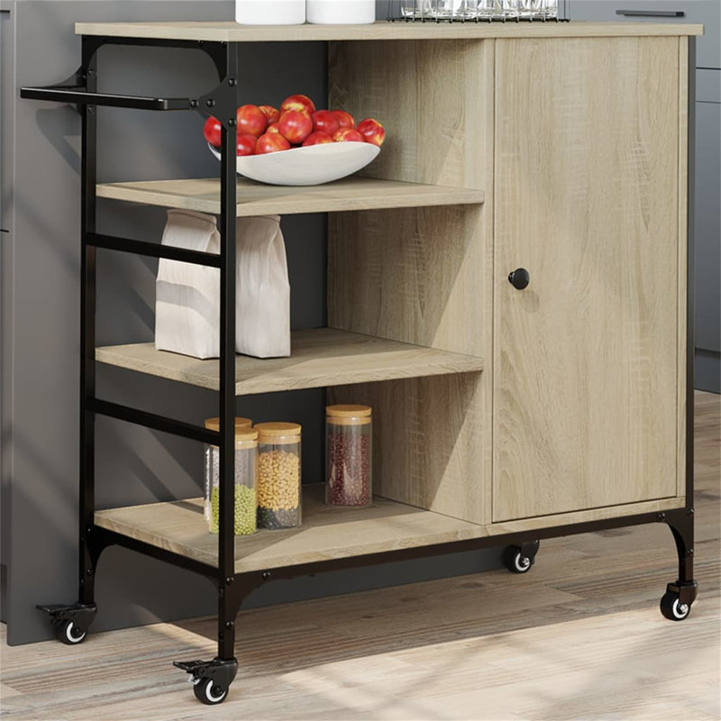 Kitchen Serving Cart, Beige