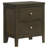 2-Drawer Nightstand Bedside Table Dark Cocoa