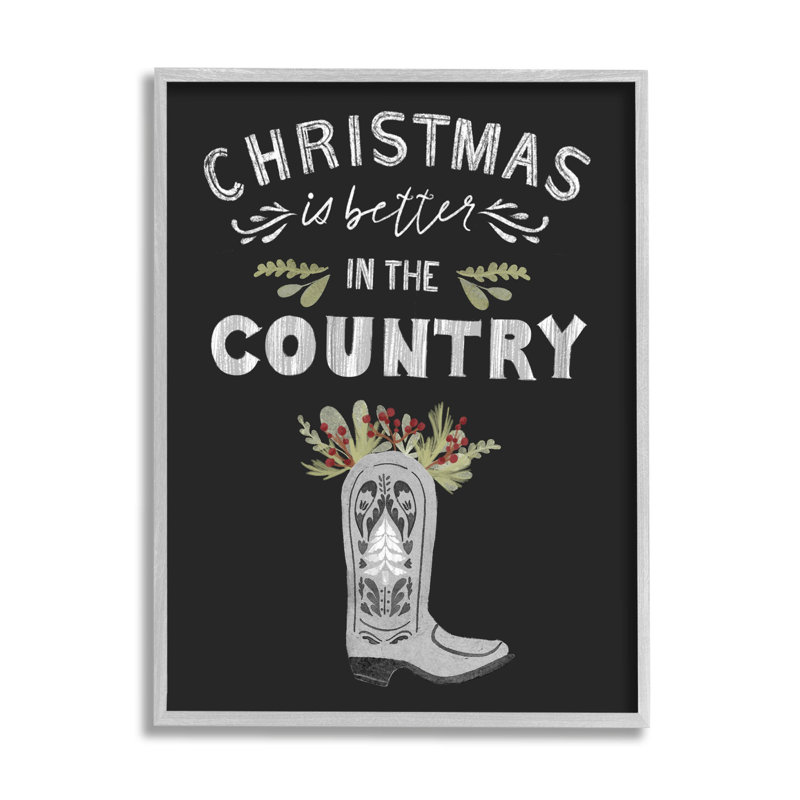 Christmas Better In Country at-221, H 20 po x l 16 po x P 1,5 po, Estampe numérique Farmhouse