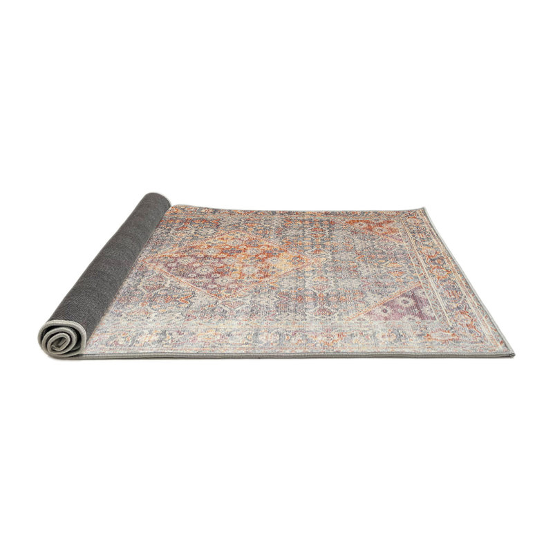 Tapis brun à motif oriental, Rond 6 pi