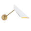 Vest Single Arm Sconce (White and Natural Brass)-1689838200