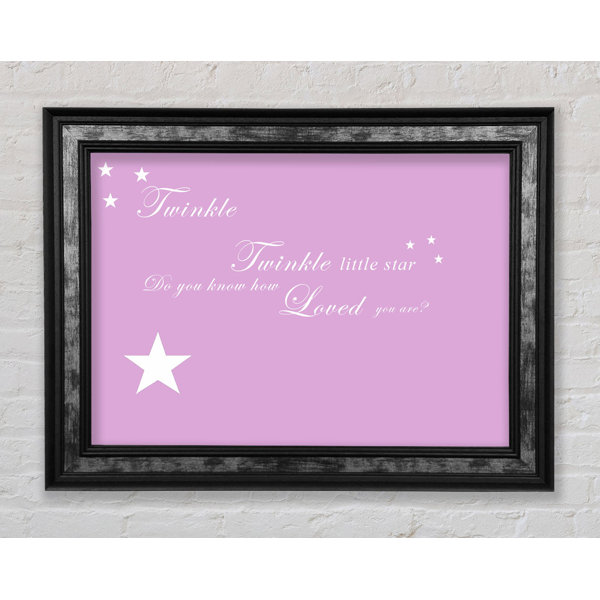 Bright Star Nursery Quote Twinkle Twinkle Little Star 1 Pink - Single ...