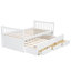 Lit simple à tiroirs de rangement compact en bois massif de style moderne pour les maisons compactes