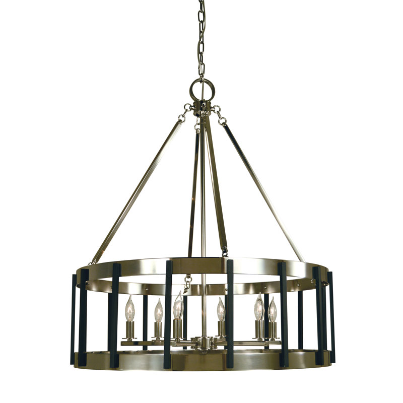 Lustre 6 lumières Kahlilah par Everly Quinn, Laiton antique