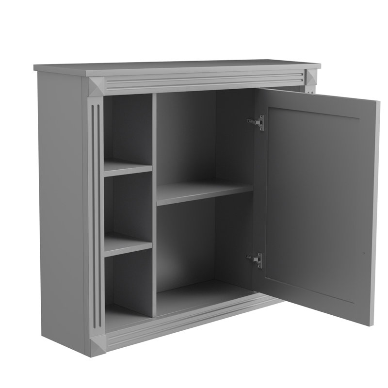 Armoire de salle de bain Bienaime, Gris