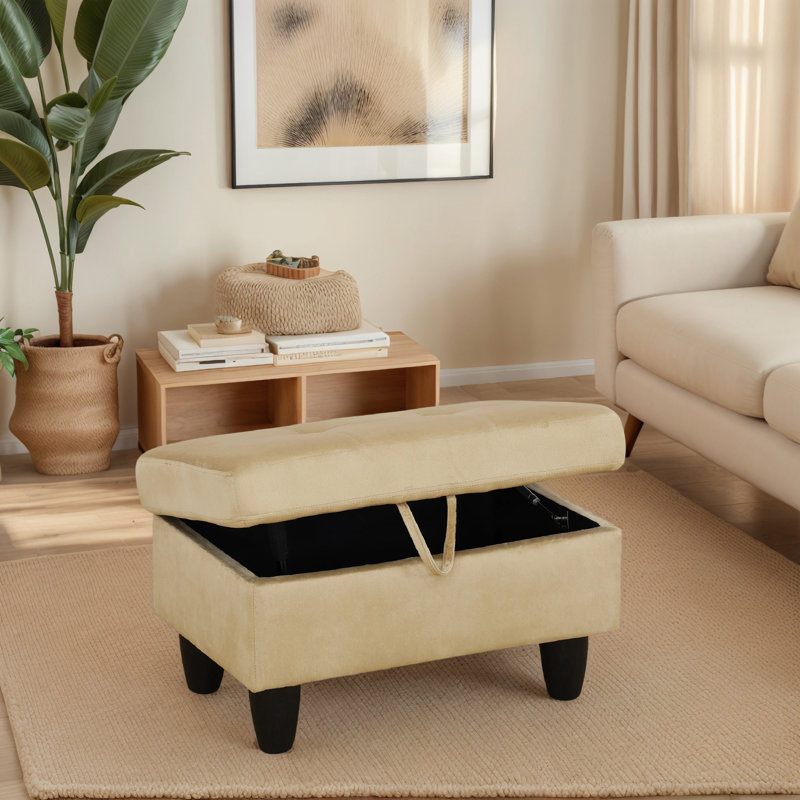 Repose-pieds Claritza, Polyester beige