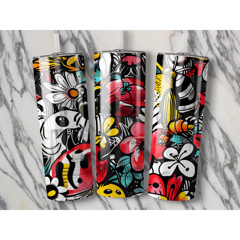Choose Handmade Tumblers 591ml Vacuum Insulated Stainless Steel (18/8) Travel Tumbler with Straw