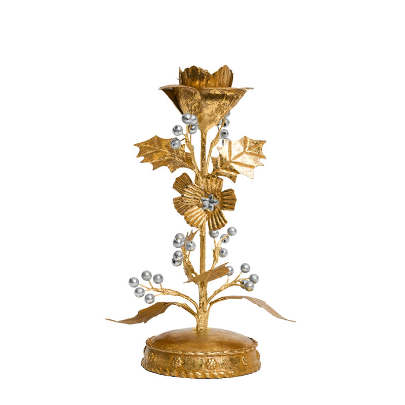 Forest Walk Holly 9" Candlestick