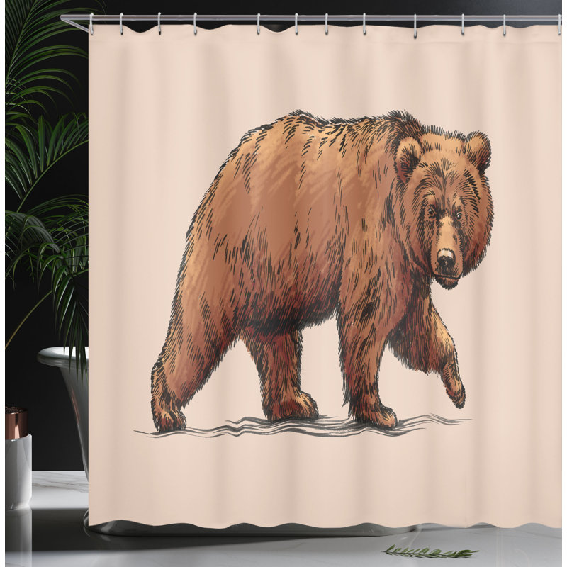 Shower Curtain with Hooks Included, 75"H x 69"W