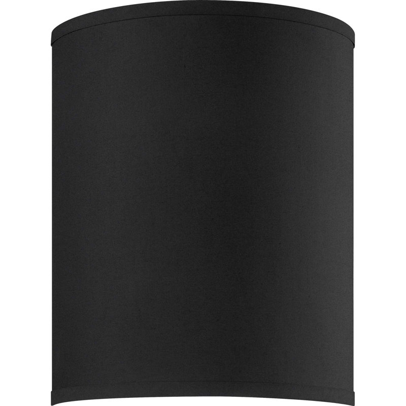 12"H x 9"W Black Half Cylinder Wall Sconce Shade for Fluorescent Wall Sconce